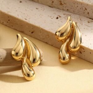 Triple Tear Drop Earrings Anti Tarnish