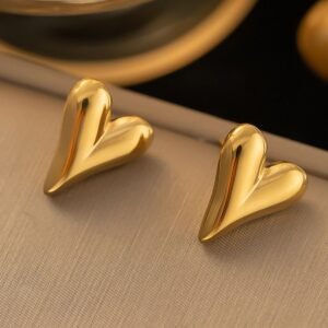Korean Heart Shape Anti Tarnish Earrings