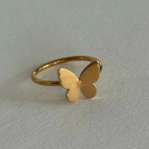 Small Anti Tarnish Butterfly Rings for Girls